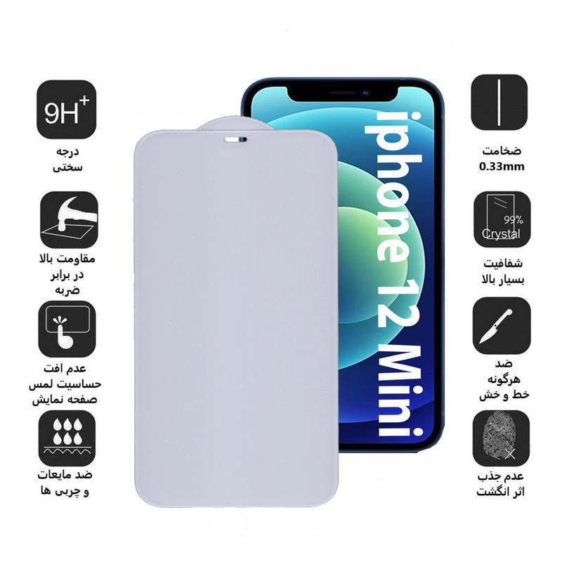 محافظ صفحه نمایش 5D بوف مدل FP33 مناسب برای گوشی موبایل اپل Iphone 12 Mini
