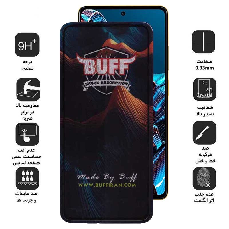 محافظ صفحه نمایش بوف مدل Mountain-G مناسب برای گوشی موبایل شیائومی Poco X5 Pro Poco X5 Poco X4 Pro 5G Poco X3 Pro Poc...
