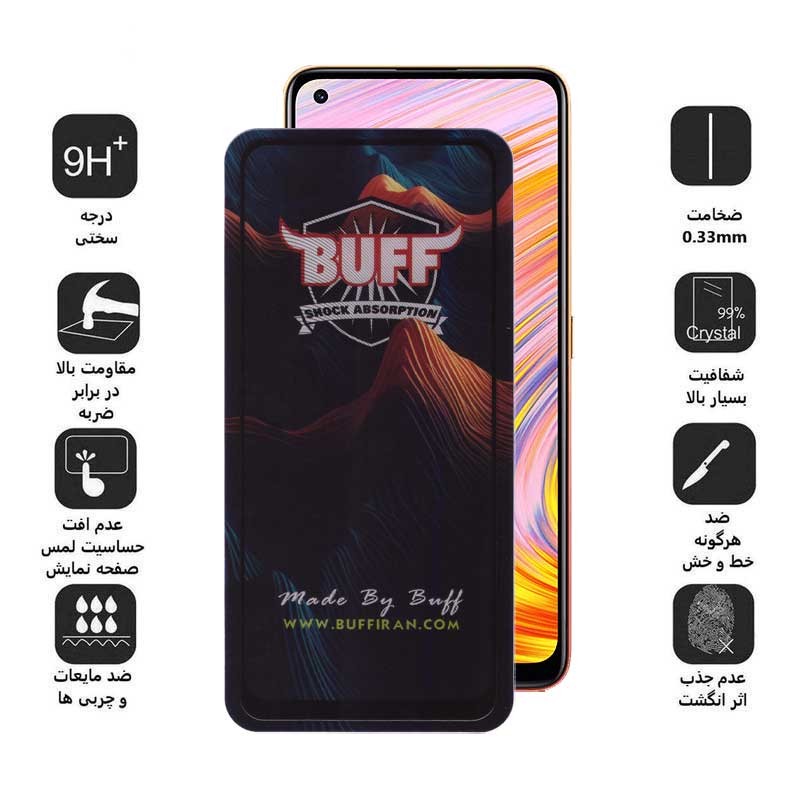 محافظ صفحه نمایش بوف مدل Mountain-G مناسب برای گوشی موبایل ریلمی V15 5G Q2 Pro Narzo 50 Pro