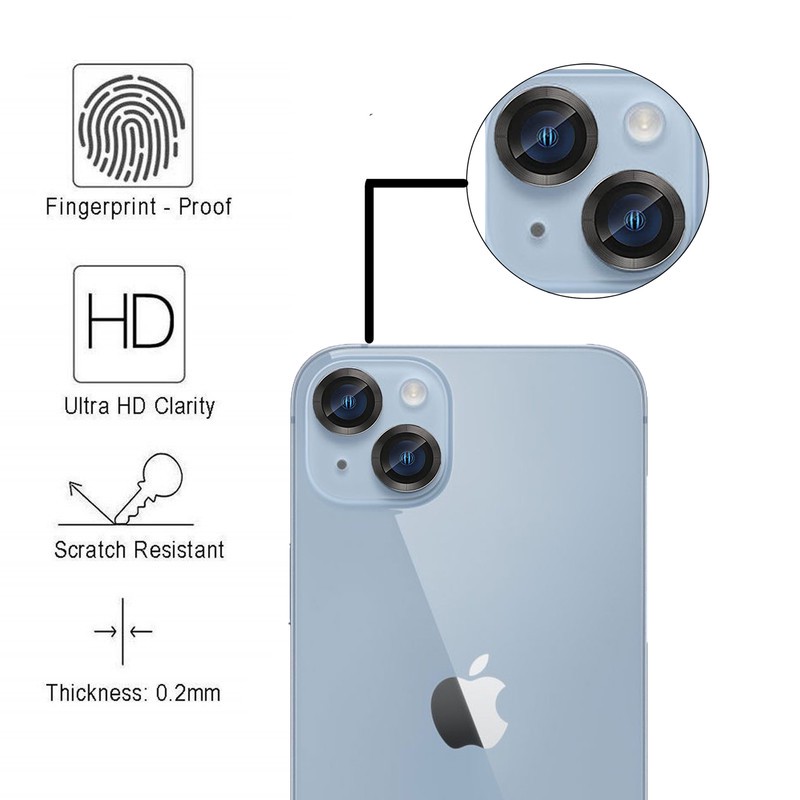 محافظ لنز دوربین بوف مدل HD-ColorLenz مناسب برای گوشی موبایل اپل Iphone 14 14 Plus