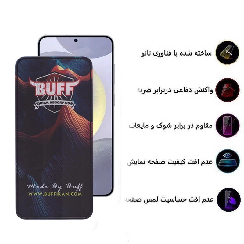 محافظ صفحه نمایش بوف مدل 5D Mountain-Guarantee مناسب برای گوشی موبایل سامسونگ Galaxy S25 Edge S25 Plus