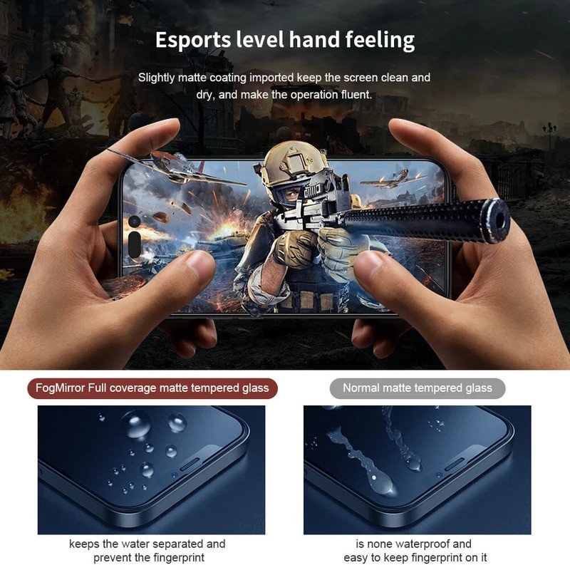 محافظ صفحه نمایش مات بوف مدل BullRun Matte Pro مناسب برای گوشی موبایل اپل iPhone 16 15