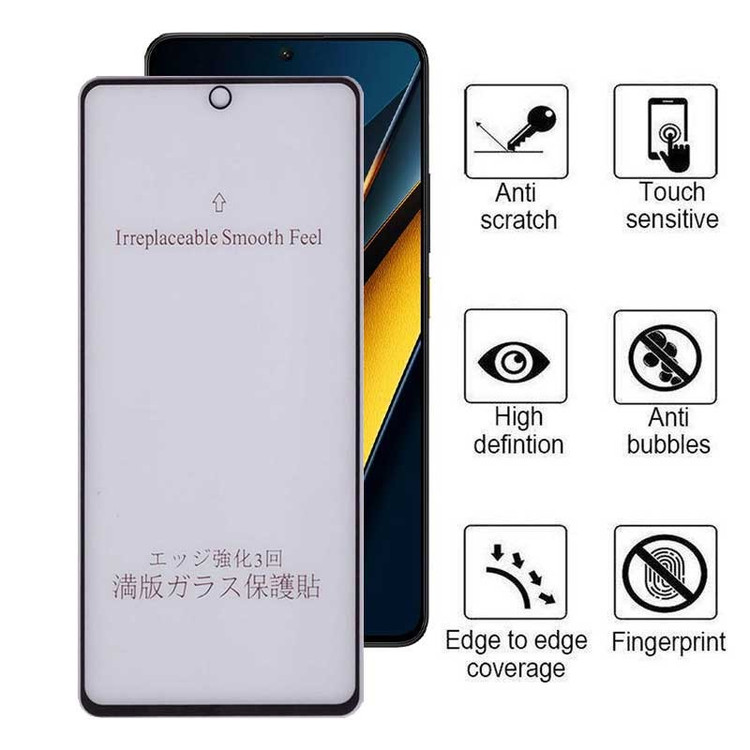 محافظ صفحه نمایش مات بوف مدل 5D-Matte-G مناسب برای گوشی موبایل شیائومی Poco X6 Pro 5G Poco X6 5G Poco M6 Pro 4G
