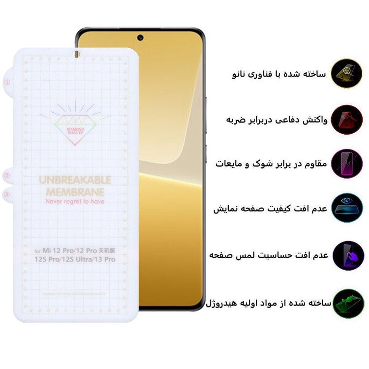 محافظ صفحه نمایش بوف مدل Hydrogel-G مناسب برای گوشی موبایل شیائومی 13 Pro Mi 13 Pro 12 Pro Mi 12 Pro Mi 12s Pro Mi 12...