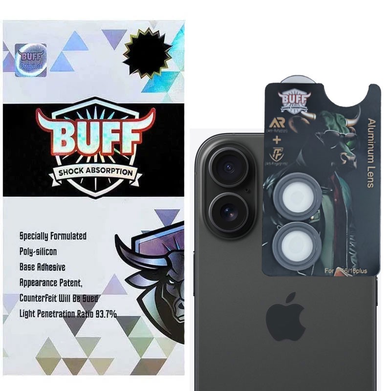 محافظ لنز دوربین فلزی بوف مدل Aluminum Metal-Guarantee مناسب برای گوشی موبایل iPhone 16 16 Plus