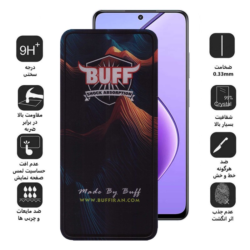 محافظ صفحه نمایش بوف مدلMountain-G مناسب برای گوشی موبایل ریلمی 12 11x 11 10 Pro C67 4G 5G C55 V50s Narzo 60x N55