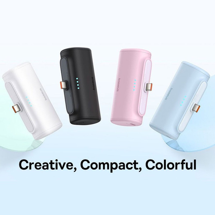 پاوربانک 20 وات باسئوس مدل Compact Fast Charging Type-C Edition ظرفیت 5000 میلی آمپر ساعت