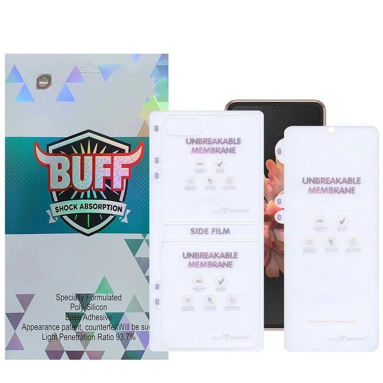 محافظ صفحه نمایش مات بوف مدل Hydrogel-Matte مناسب برای گوشی موبایل سامسونگ Galaxy Z Flip 7 به همراه محافظ پشت گوشی