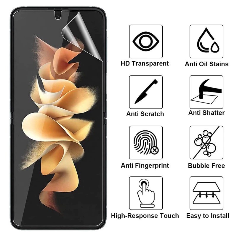 محافظ صفحه نمایش مات بوف مدل Hydrogel-Matte مناسب برای گوشی موبایل سامسونگ Galaxy Z Flip 6 به همراه محافظ پشت گوشی