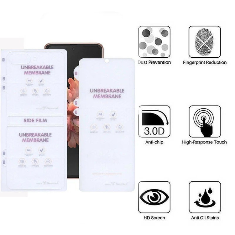 محافظ صفحه نمایش مات بوف مدل Hydrogel-Matte مناسب برای گوشی موبایل سامسونگ Galaxy Z Flip 7 به همراه محافظ پشت گوشی