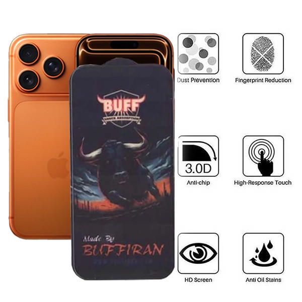 محافظ صفحه نمایش بوف مدل BullRun Crystal Pro-Guarantee مناسب برای گوشی موبایل اپل iPhone 17 Pro 17 16 Pro