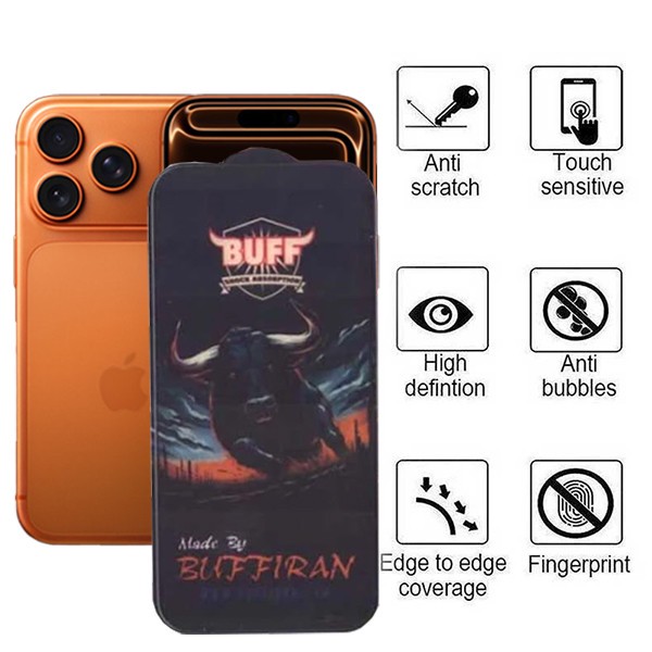 محافظ صفحه نمایش بوف مدل BullRun Crystal Pro-Guarantee مناسب برای گوشی موبایل اپل iPhone 17 Pro 17 16 Pro