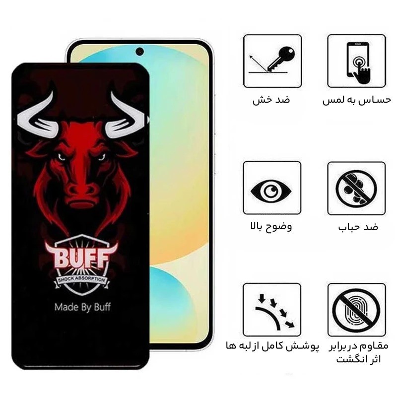 محافظ صفحه نمایش سرامیکی بوف مدل Ceramic Pro-Guarantee مناسب برای گوشی موبایل سامسونگ Galaxy S25 FE A55 A35