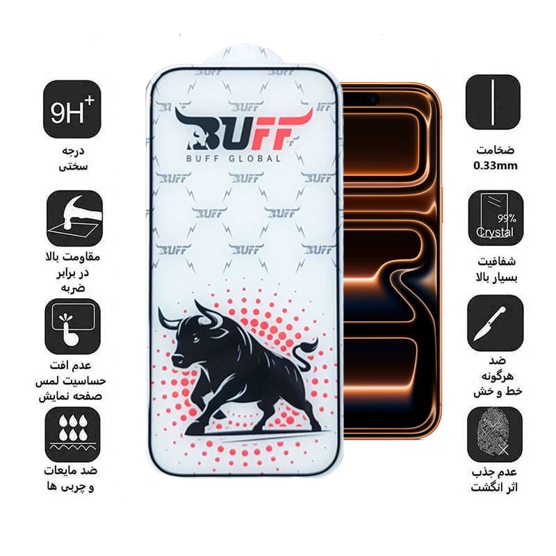 محافظ صفحه نمایش بوف مدل Fighter مناسب برای گوشی موبایل شیائومی 17