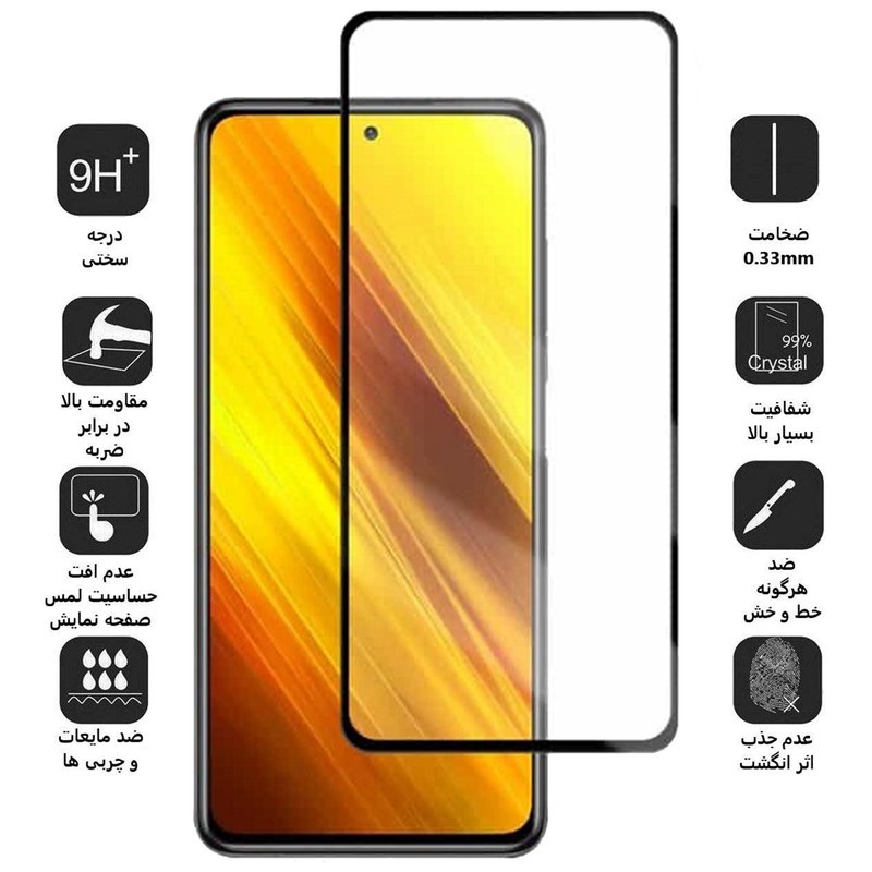 محافظ صفحه نمایش سرامیکی بوف مدل CF9 مناسب برای گوشی موبایل شیائومی Poco X3 Poco X3 NFC Poco X3 Pro