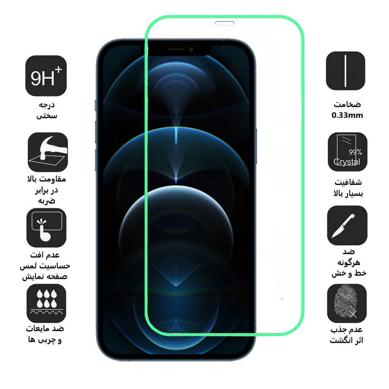 محافظ صفحه نمایش بوف مدل Neon مناسب برای گوشی موبایل اپل Iphone 12 Pro Max