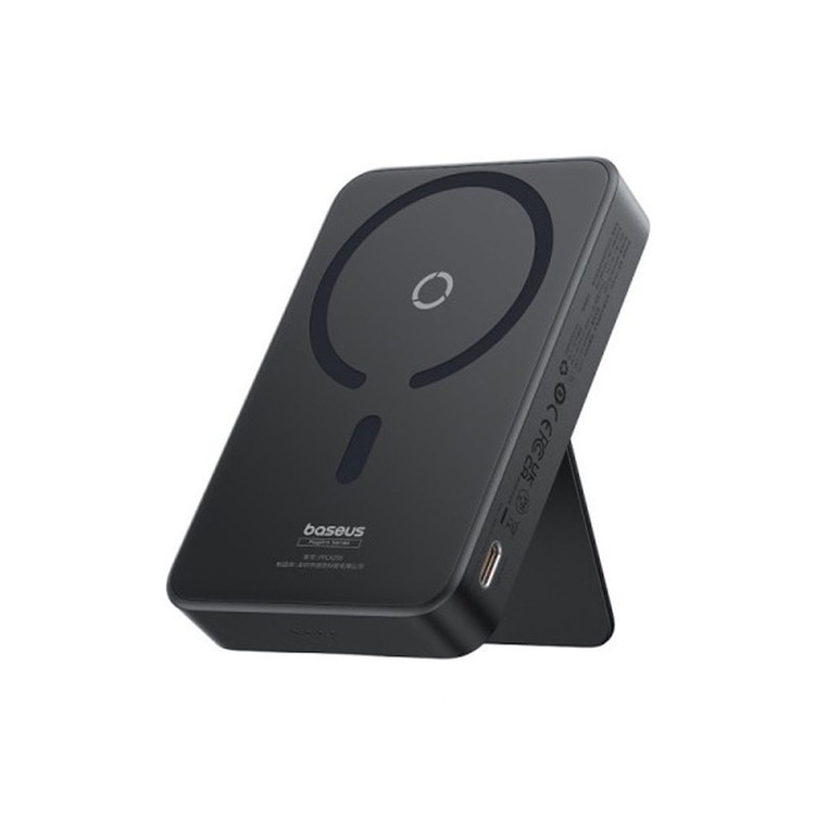 پاوربانک بی سیم 20 وات بیسوس مدل MagPro Magnetic Bracket 20w با ظرفیت 5000 میلی آمپر ساعت به همراه کابل USB-C به USB-C