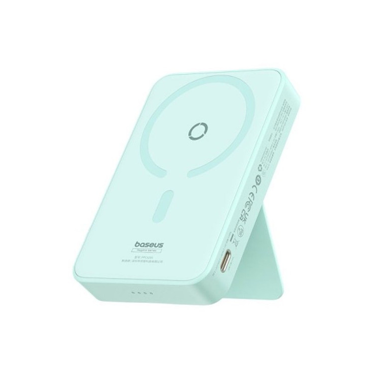 پاوربانک بی سیم 20 وات بیسوس مدل MagPro Magnetic Bracket 20w با ظرفیت 5000 میلی آمپر ساعت به همراه کابل USB-C به USB-C