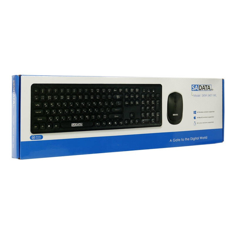 کیبورد و ماوس سادیتا مدل SKM-3401WL