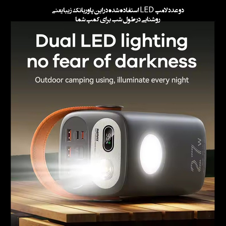 پاوربانک ریمکس مدل Fast Charge 22.5W Gutitan ظرفیت 60000 میلی آمپر ساعت