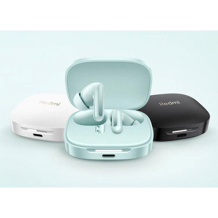 هدفون بلوتوثی شیائومی مدل Redmi Buds 6 با نویز کنسلینگ فعال (ANC)، درگاه شارژ USB Type-C، دارای میکروفون دوگانه با EN...