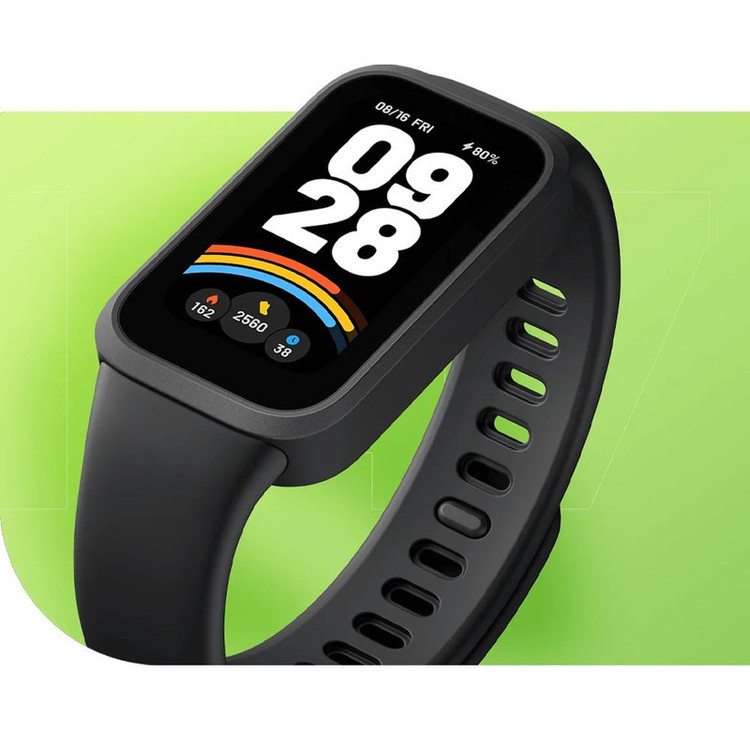 ساعت هوشمند 46 میلی متری شیائومی مدل Smart Band 9 Active، کنترل موسیقی، کنترل سطح اکسیژن خون، شمارش ضربان قلب، پایش و...