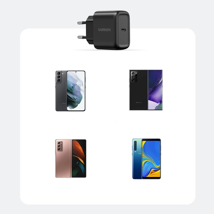شارژر دیواری یوگرین مدل CD250-50581 به همراه کابل USB-C