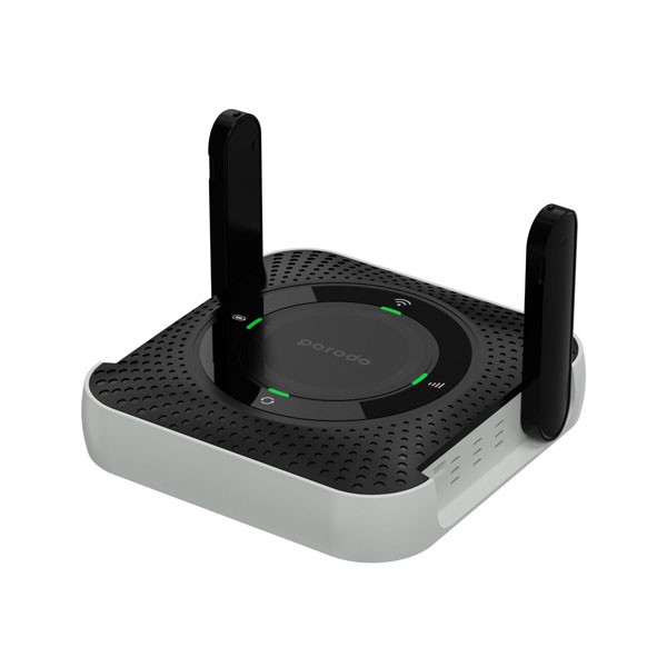 مودم روتر قابل حمل 4G پرودو مدل PD-4GCPMF با باتری 4000 میلی آمپر، شارژدهی 12 ساعت، پشتیبانی تا 10 کاربر، پورت LAN، ا...