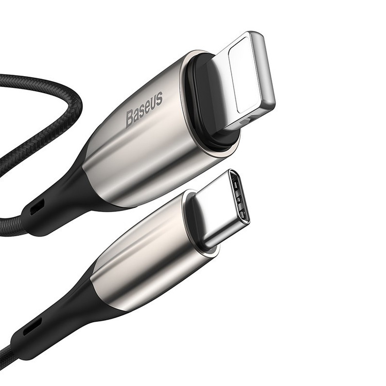 کابل تبدیل USB-C به لایتنینگ باسئوس مدل Horizontal CATLSP-01 طول 1 متر