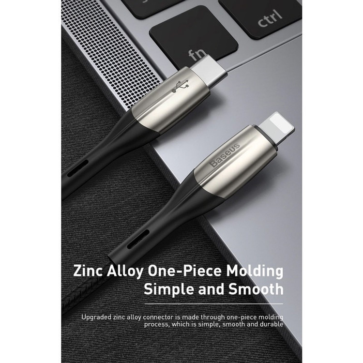 کابل تبدیل USB-C به لایتنینگ باسئوس مدل Horizontal CATLSP-01 طول 1 متر
