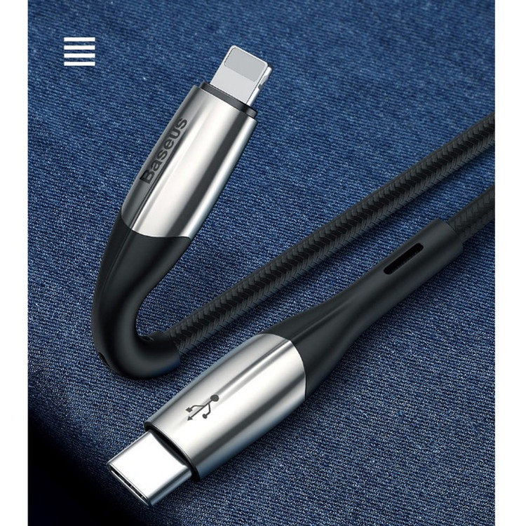 کابل تبدیل USB-C به لایتنینگ باسئوس مدل Horizontal CATLSP-01 طول 1 متر