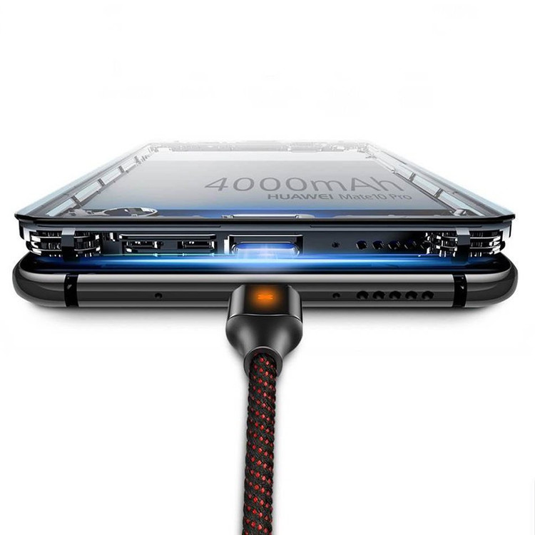 کابل تبدیل USB به USB-C باسئوس مدل X-SHAPED light cable طول 1 متر
