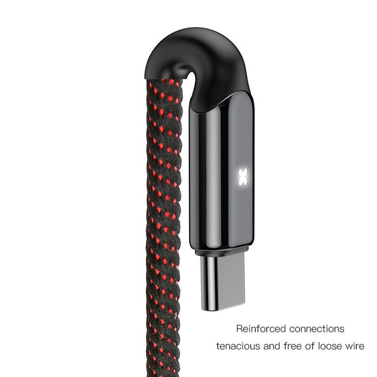 کابل تبدیل USB به USB-C باسئوس مدل X-SHAPED light cable طول 1 متر
