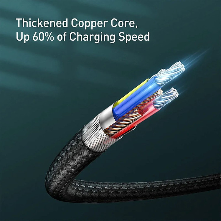کابل تبدیل USB-C به لایتنینگ باسئوس مدل CATLRD-01 طول 1.3 متر