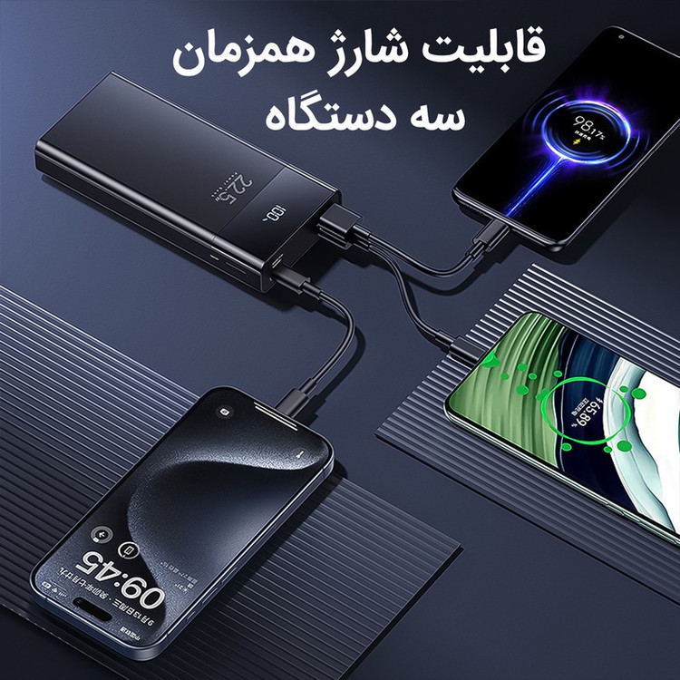 پاوربانک 22.5 وات ریمکس مدل RPP-672 ظرفیت 20000 میلی آمپر ساعت