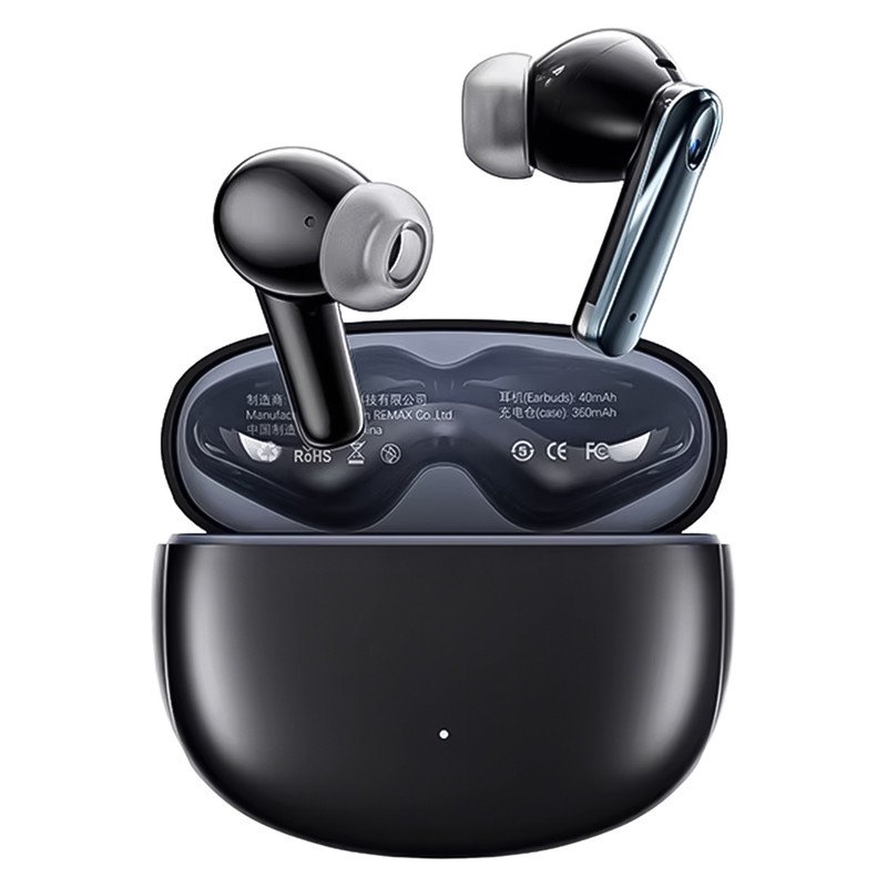 هدفون بلوتوثی ریمکس مدل Cozy Pods دارای نویز کنسلینگ فعال (ANC) و نویز کنسلینگ میکروفون (ENC)، درگاه شارژ USB Type-C،...