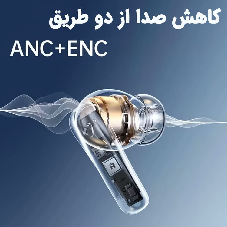 هدفون بلوتوثی ریمکس مدل Cozy Pods دارای نویز کنسلینگ فعال (ANC) و نویز کنسلینگ میکروفون (ENC)، درگاه شارژ USB Type-C،...