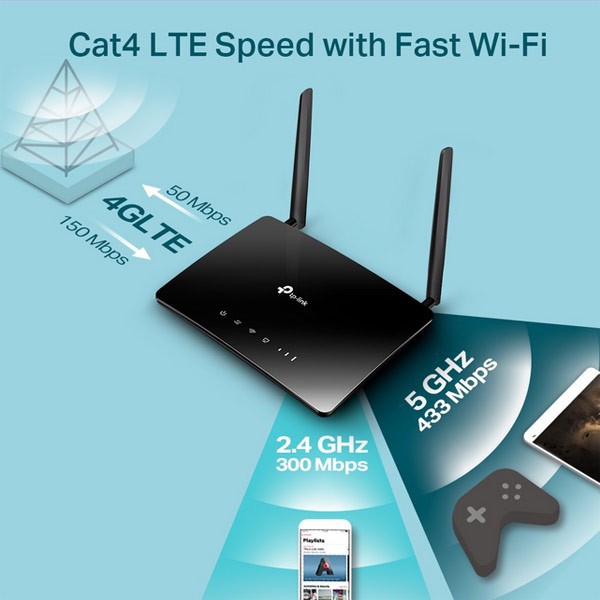 مودم روتر بی سیم 4G LTE تی پی-لینک مدل Archer MR202 AC750