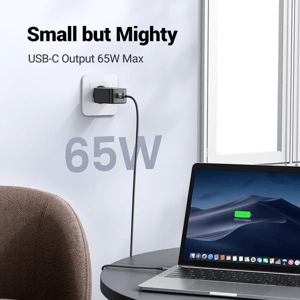 شارژر دیواری 65 وات با دو پورت USB-C و یک پورت USB-A یوگرین مدل X553 کد 35042