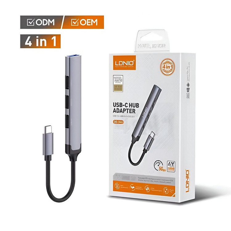 هاب 4 پورت USB-C الدینیو مدل DS-34U