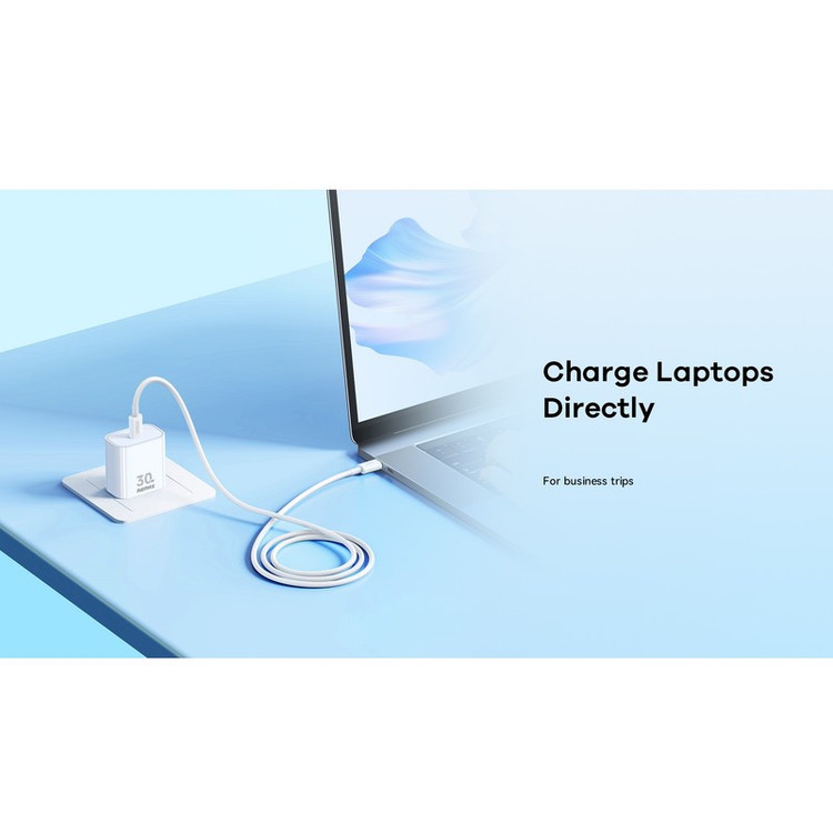 شارژر دیواری 30 وات ریمکس مدل All-compatible GaN-RP-U71 به همراه کابل USB-C