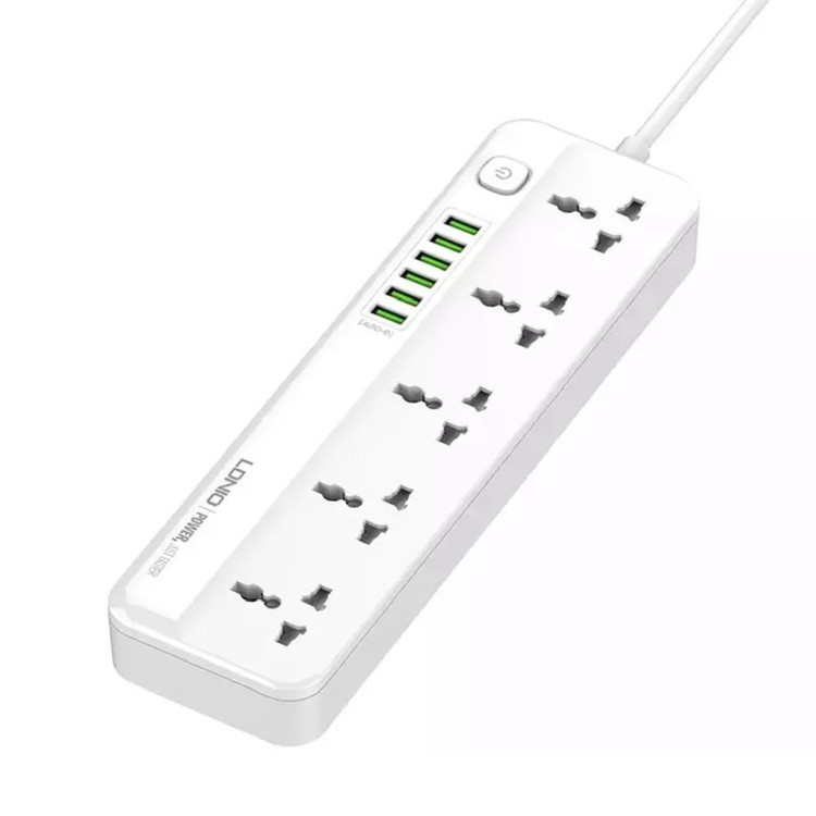 چندراهی برق الدینیو مدل SC-5614 Multi-way Power Supply And 6 USB Port Charger