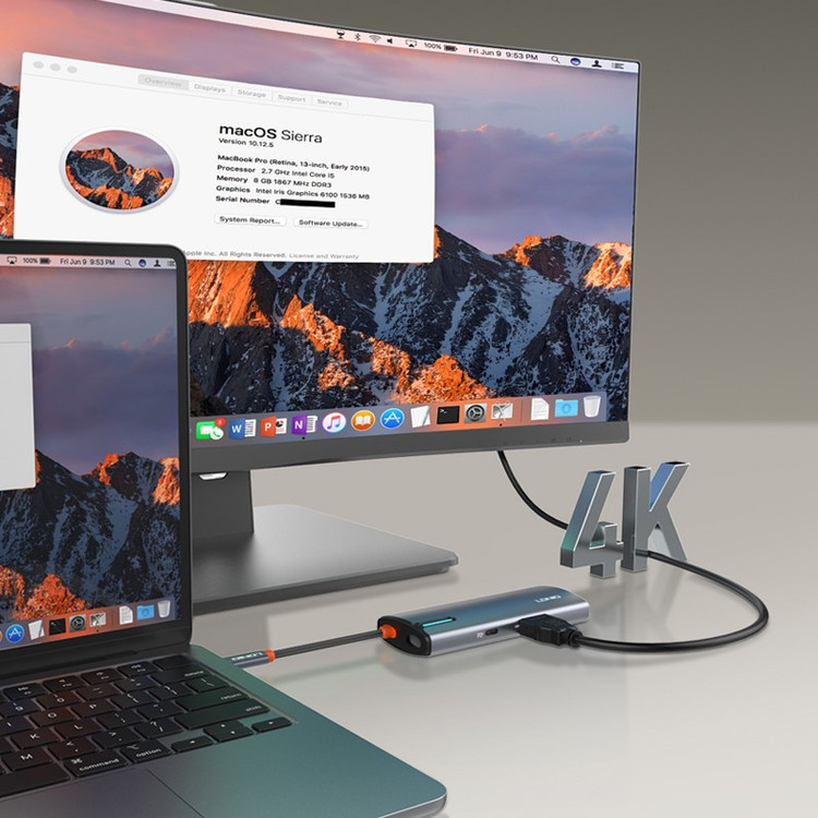 هاب 5 پورت USB-C الدینیو مدل DS-15H