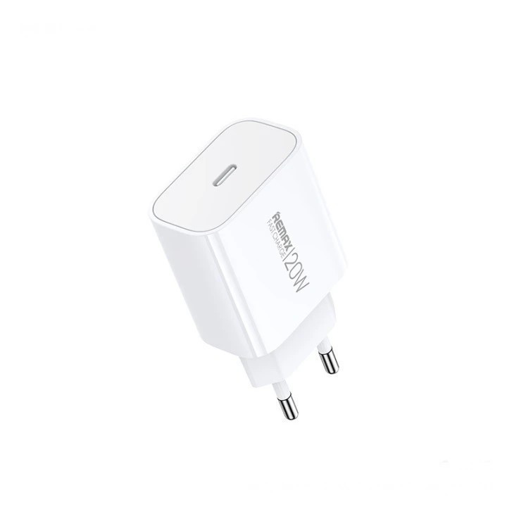شارژر دیواری 20 وات ریمکس مدل 20W EU پورت PD به همراه کابل تبدیل USB-C