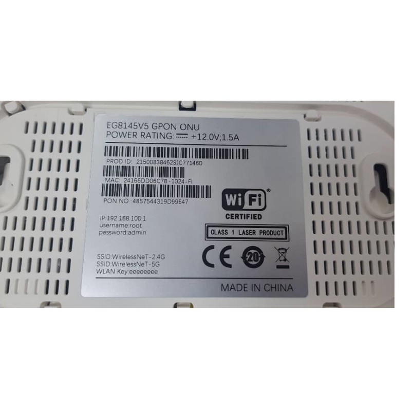 مودم فیبر نوری دوبانده مدل EG8145V5 با پشتیبانی از شبکه 4G، سرعت بی سیم تا 866 مگابیت، دو آنتن خارجی، قابلیت اتصال 10...