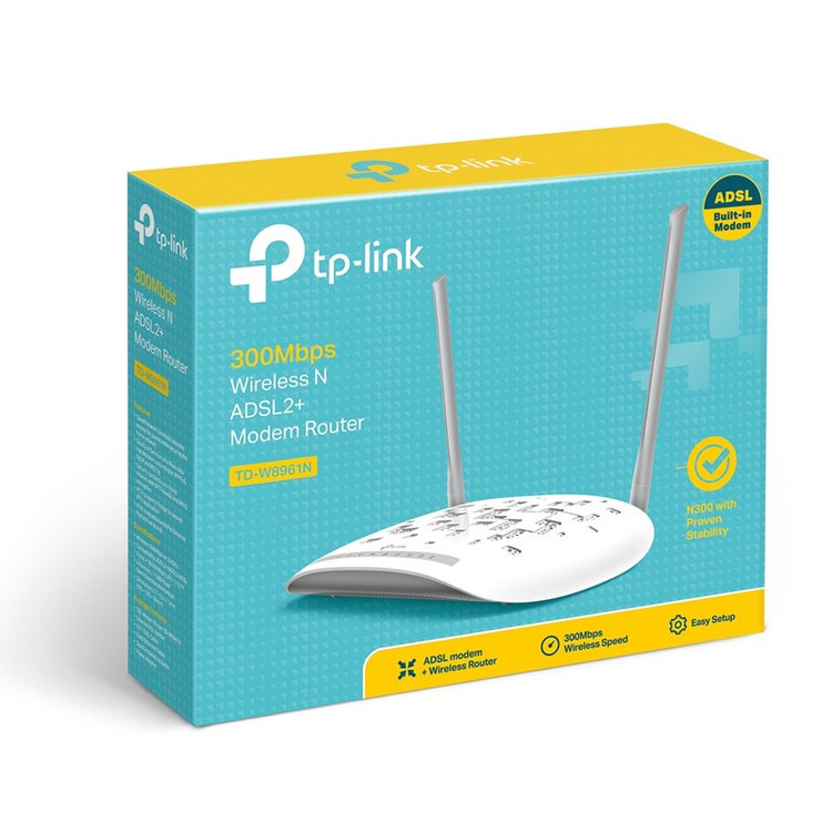 مودم روتر بی سیم ADSL2 Plus تی پی-لینک مدل W8961N
