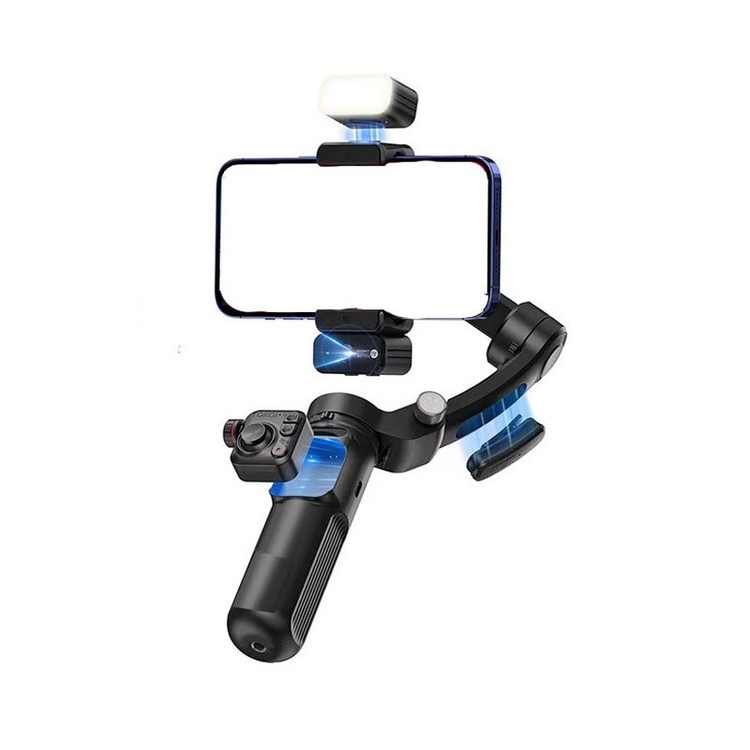 گیمبال و استابیلایزر هوشمند توکی مدل M03 AI 3-Axis به همراه دوربین دنبال کننده و میکروفون و فلش