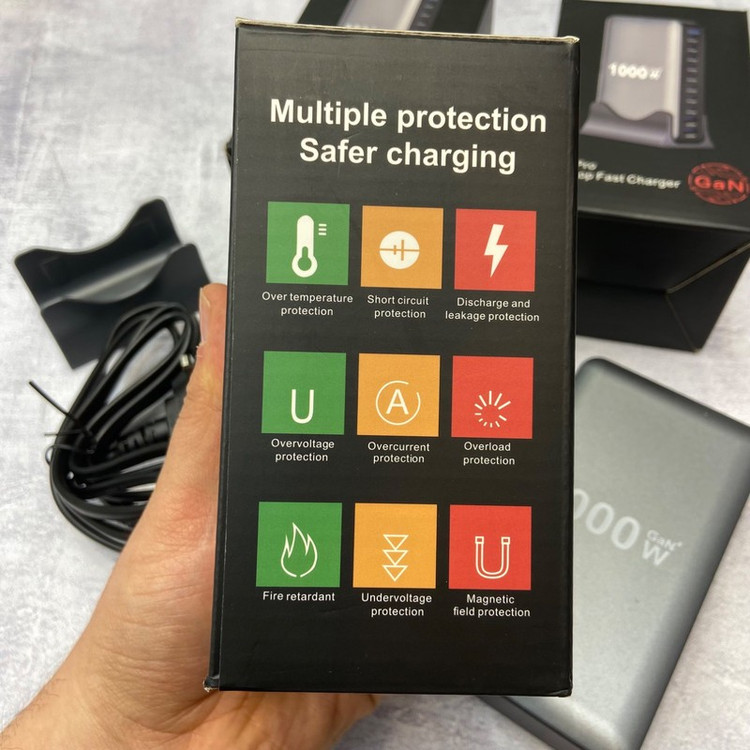 شارژر رومیزی 140 وات 10 پورت مدل MH 1000W