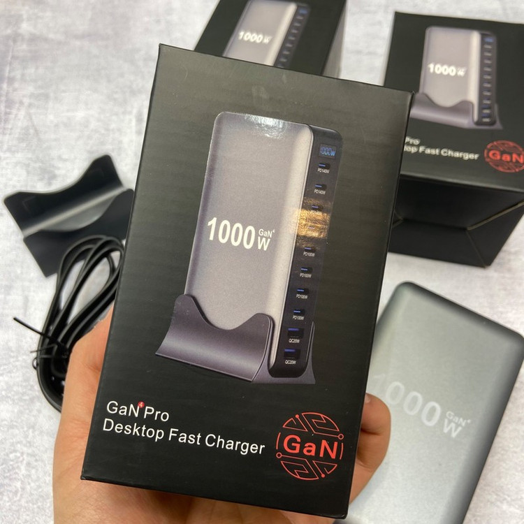 شارژر رومیزی 140 وات 10 پورت مدل MH 1000W