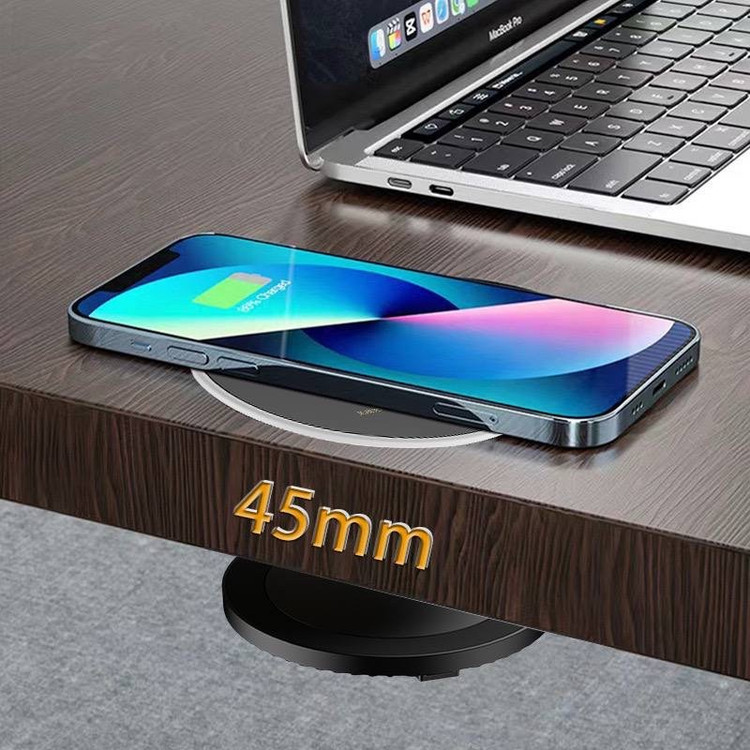 شارژر بی سیم 15 وات تک پورت مدل Hidden-4cm به همراه کابل usb-c